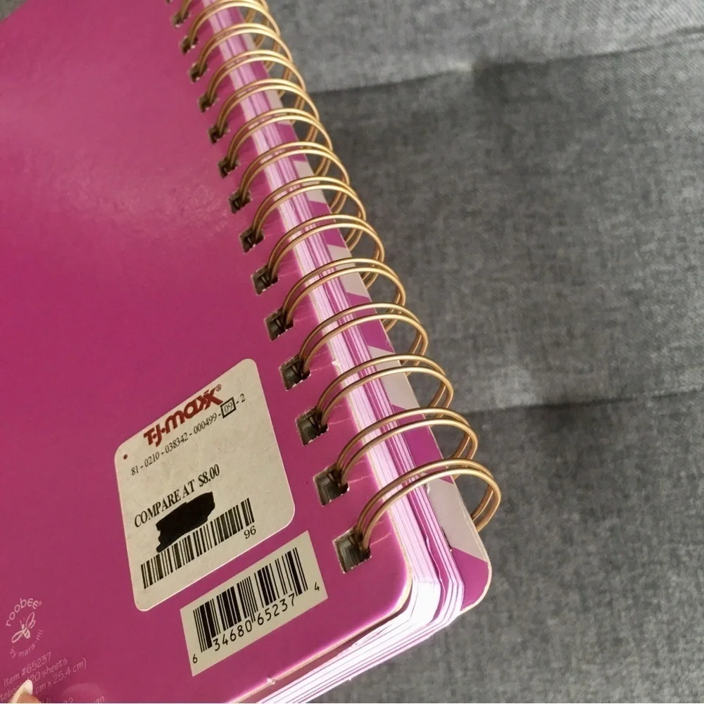 “RIDICULOUSLY good ideas” Spiral Bound, Lined Journal, Pink, White, 120 pages